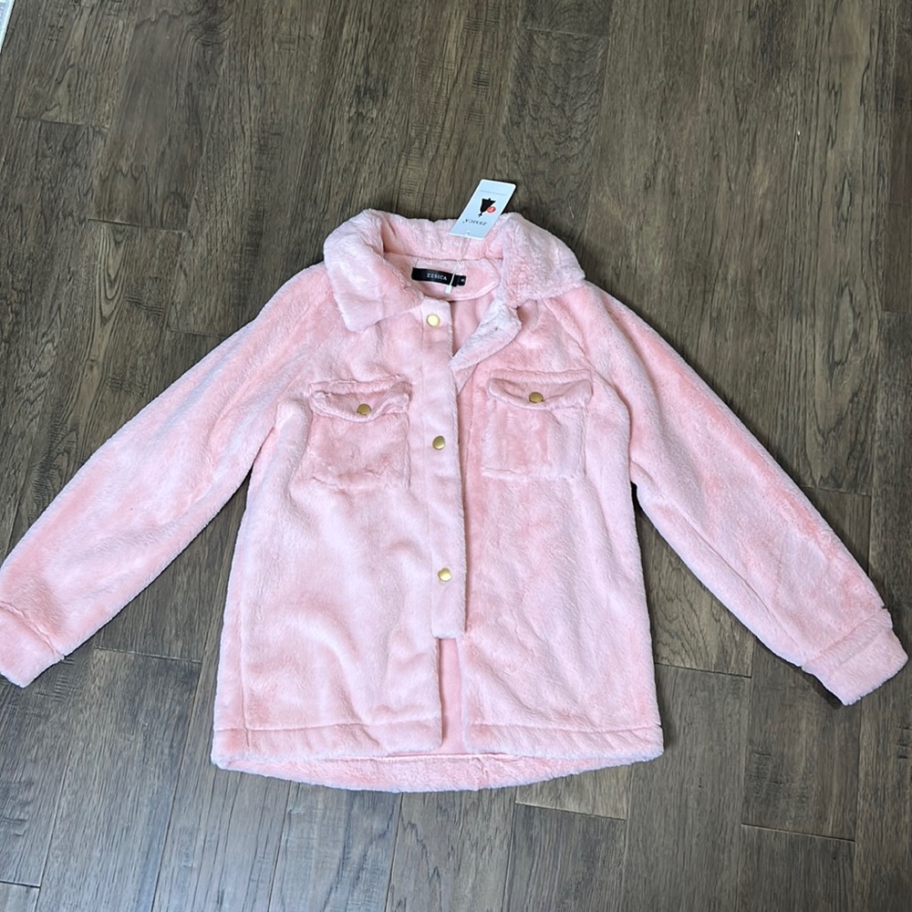 Fuzzy pink jacket